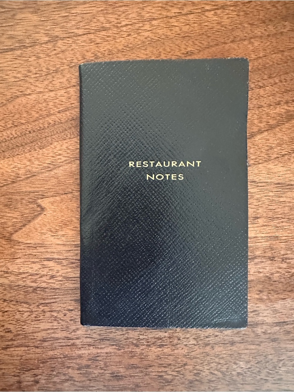 Black 'Restaurant Notes' Pocket Notebook with Gold Foil